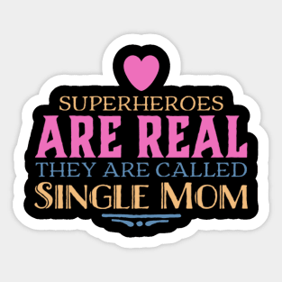 Single Mom Superhero Mother Family Sticker